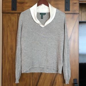 Ralph Lauren Women’s Gray cashmere/silk sweater